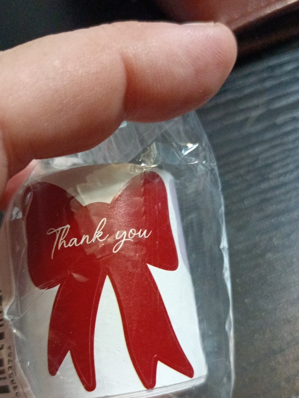 Multicolor Bow Thank You Stickers 120